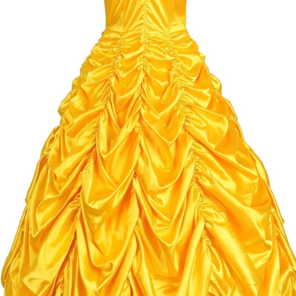 Vibrant Yellow Ruched ‘Bell’ Gown